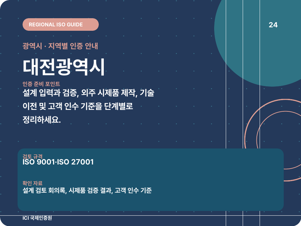 대전광역시 ISO 인증 준비 포인트 카드